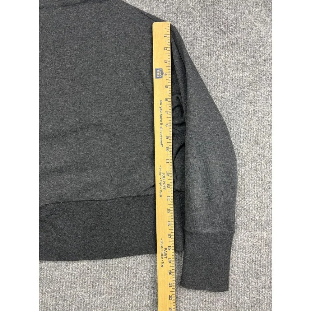 Nike Sweatshirt Womens Medium Gray Mock Neck Knit Pullover Dri-FIT Zip Pocket‎